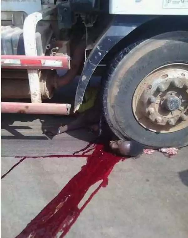 Oh No! Truck Crushes Man to Death in Ebonyi (Graphic Photos)